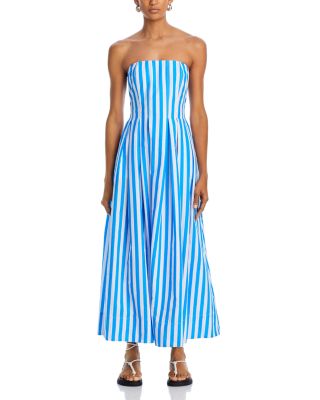 Strapless Striped Maxi Dress - Exclusive
