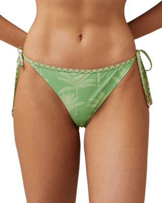 REISS - Thia Palm Print Side Tie Bikini Bottom