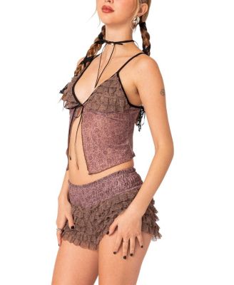 Janis Floral Ruffled Tank Top