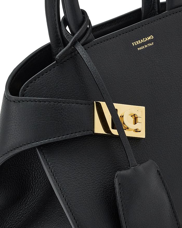 Shop Ferragamo Hug Soft Mini Leather Crossbody In Nero