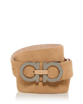 Ferragamo - Men's Double Gancini Suede Belt