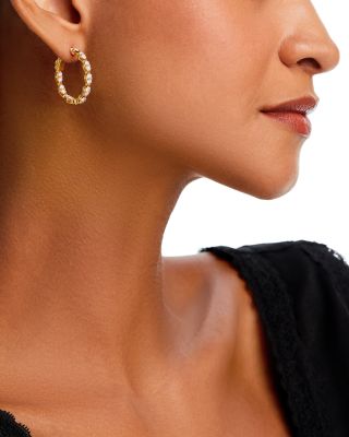 Diamond Inside Out Hoop Earrings in 14K Yellow Gold, 1.50 tcw 