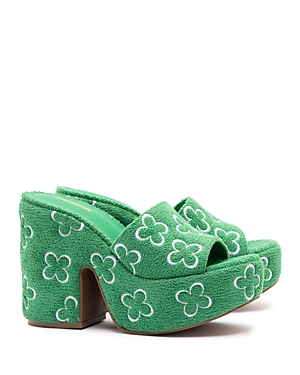Shop Larroude Women's Margot Platform High Heel Sandals In Green
