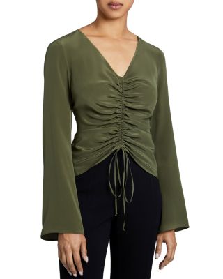 Santorelli - Silk Bell Sleeve Top