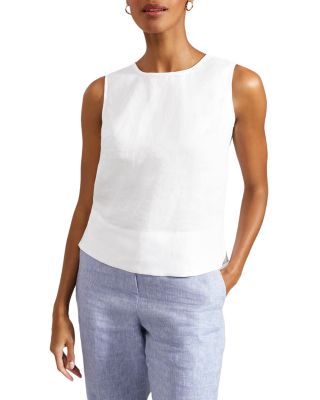 Malindi Linen Sleeveless Top