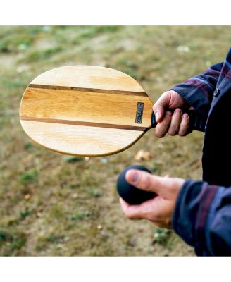 Natural Premium Hardwoods Two Player Patroller Paddle Ball Set