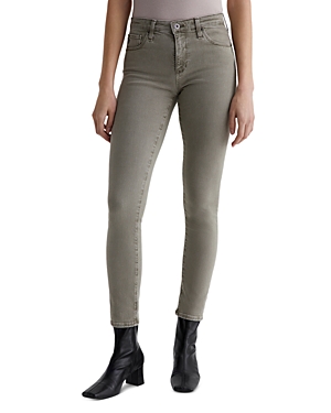 Shop Ag Prima Mid Rise Ankle Skinny Jeans In Sulfur Dried Parsley