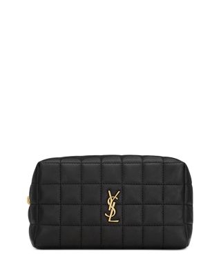 Saint Laurent Cassandre Matelasse Carre Small Cosmetic Pouch in Lambskin