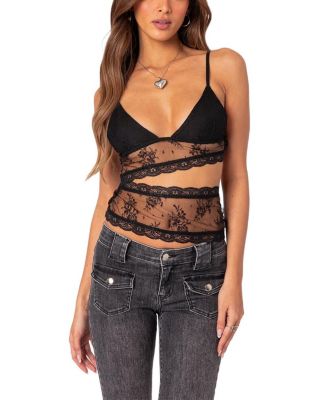 ホット セールの通販 Cut Spice Edikted Out Bloomingdale's | Top Tank Lace Sheer トップス