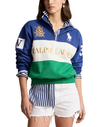 Ralph Lauren Lauren Ralph Lauren Paneled Logo Fleece Half