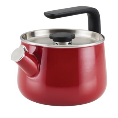 Enameled Steel Induction 2 Qt Whistling Tea Kettle