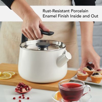 Enameled Steel Induction 2 Qt Whistling Tea Kettle