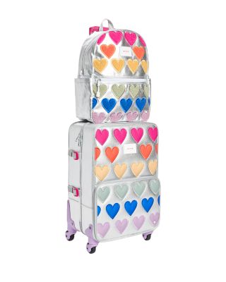 Logan Patchwork Hearts Carry On Suitcase
