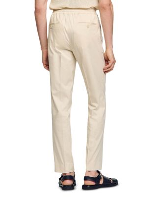 Alpha Cotton Blend Straight Leg Drawstring Pants