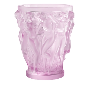 Shop Lalique Bacchantes Pink Luster Vase