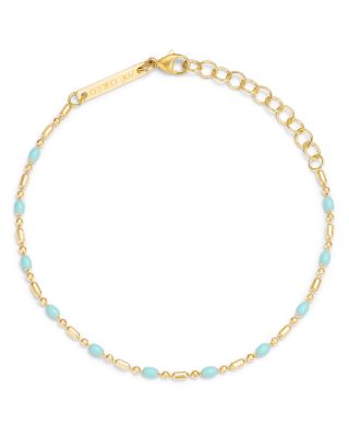 Zoë Chicco - 14K Yellow Gold Enamel Bead & Bar Link Bracelet