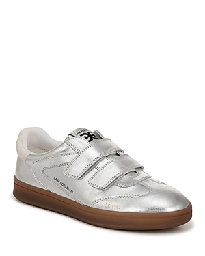 Shop Sam Edelman Women's Talia Strap Low Top Sneakers In Soft Silver