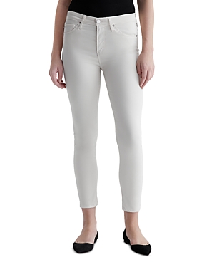 Shop Ag Prima Mid Rise Crop Jeans In Ivory Dust