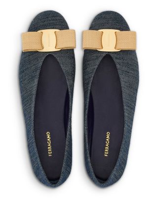 Women's Vanna Denim Bow Ballet Flats