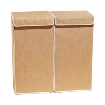 Laundry Hamper with Attached Lid and Optional Wheels