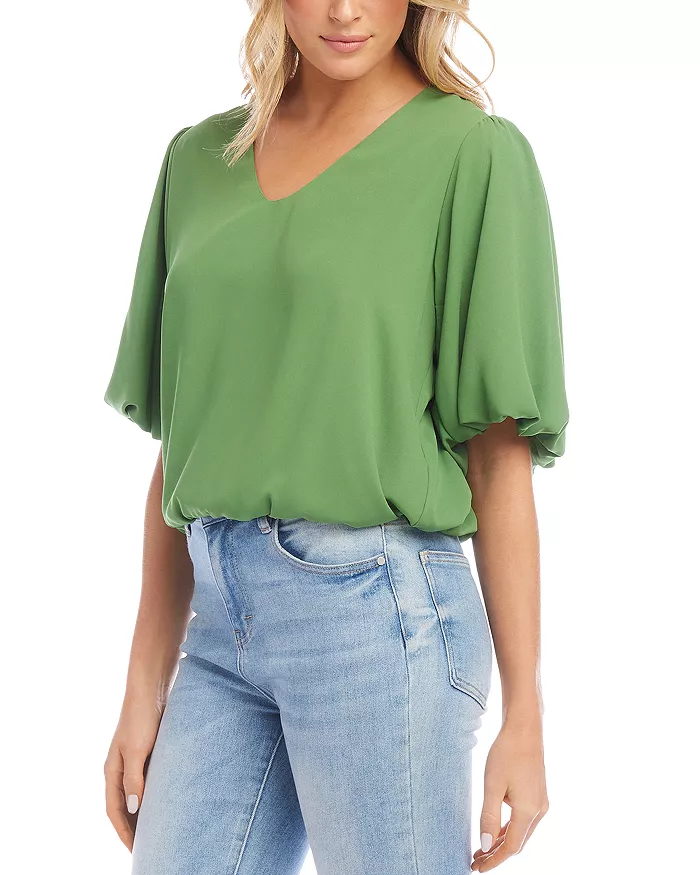 Karen Kane Petite Puff Sleeve Top