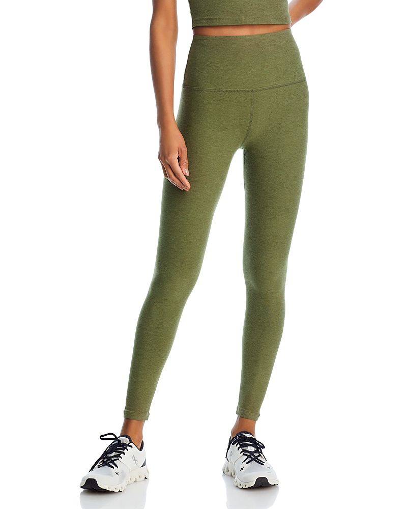 Beyond Yoga Spacedye Caught In The Midi High Waisted Legging In Moss Green In Moss Green