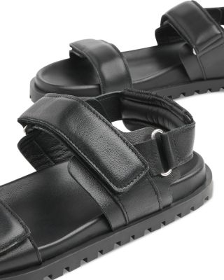 Women's Ria Black Sporty Velcro Sandals