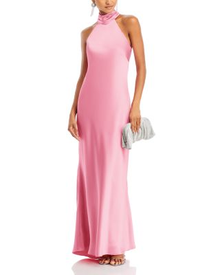Sleeveless Satin Gown - Exclusive