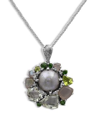 Stephen Dweck - Mabe Cultured Freshwater Pearl & Gemstone Pendant Necklace, 18"