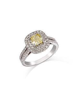 Shop Bloomingdale's Diamond Multi-row Statement Ring In 14k White Gold, 1.65 Ct. T.w. - 100% Exclusive In Yellow/white