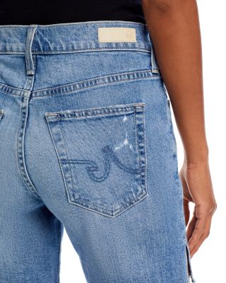 Mid Rise Raw Hem Denim Shorts