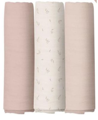 ELY'S & CO. UNISEX COTTON MUSLIN SWADDLE BLANKET 3 PACK - BABY