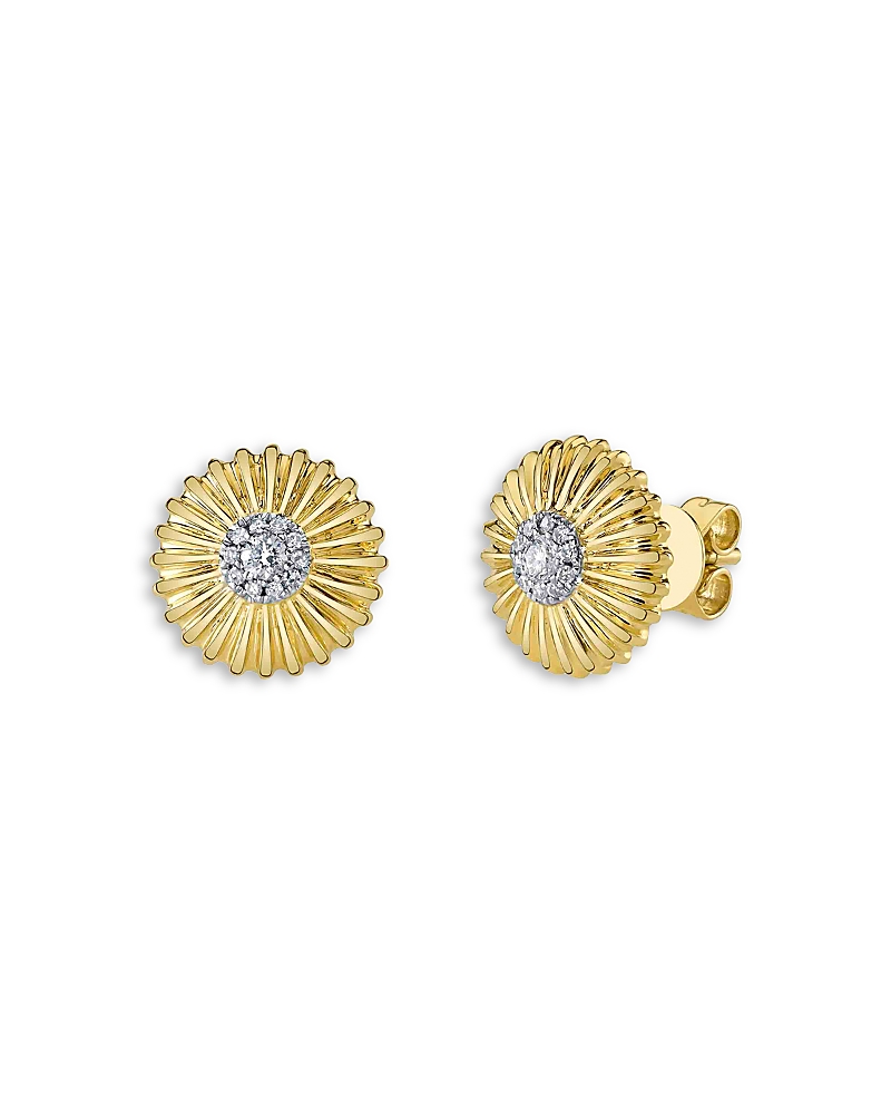 Moon & Meadow 14k Yellow Gold Eden Diamond Stud Earrings, 0.14 Ct. T. W. In Gold