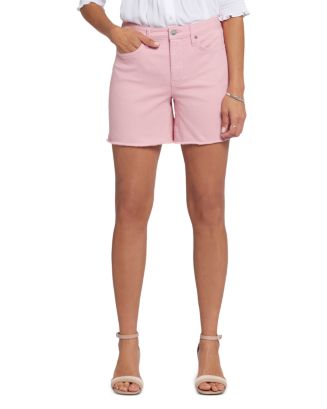 NYDJ High Rise Frayed Hem Shorts | Bloomingdale's