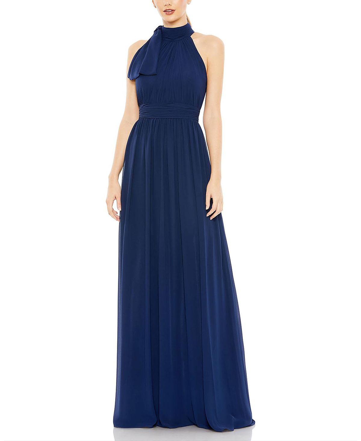 Mac Duggal High Neck Chiffon Gown