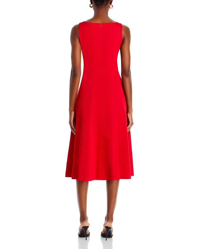 Shop Aqua Paneled Midi Dress - 100% Exclusive In Red