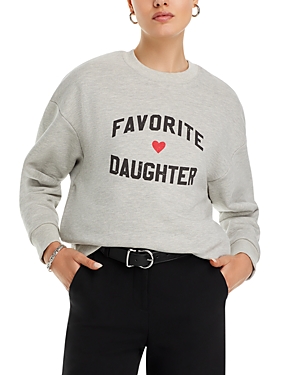 Shop Favorite Daughter Logo Graphic Sweatshirt In Heather Grey