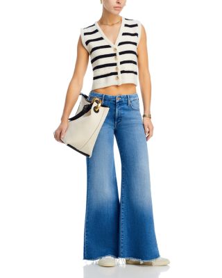 The Lil Roller Fray Wide Leg Jeans in Work Hard Play Hard