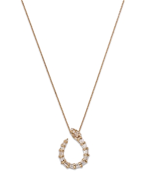 Bloomingdale's Diamond Baguette Serpent Pendant Necklace In 14k Yellow Gold, 0.50 Ct. T. W. In Gold