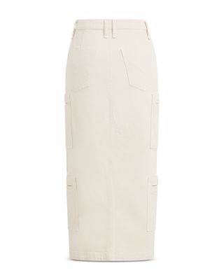 Reconstructed Center Slit Midi Skirt