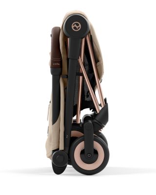 COYA Compact Lightweight Travel Ready Stroller in Rose Gold 