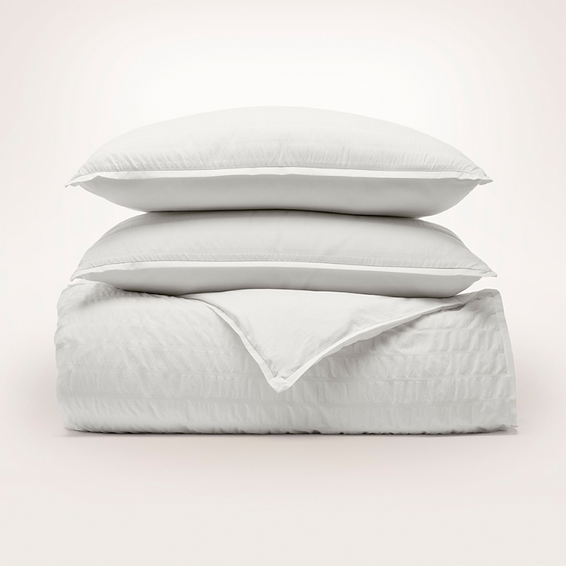 Boll & Branch Seersucker Duvet Set, Full/queen
