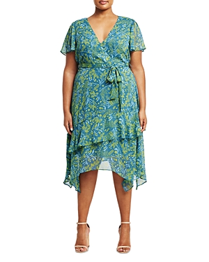 Shop Estelle Plus Beverly Tiered Dress In Print