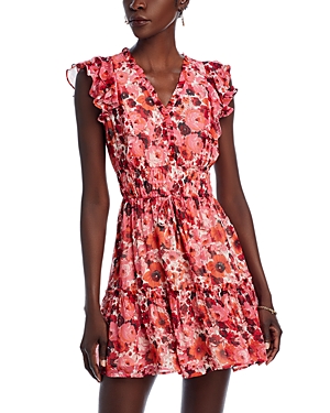 Shop Paige Muriel Silk Ruffled Dress In Bissou Multi