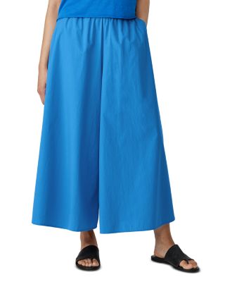 Eileen Fisher Cotton Cropped Wide Leg Pants