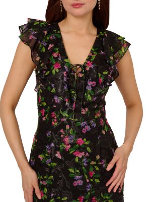 Adrianna Papell Tiered Chiffon Gown | Bloomingdale's