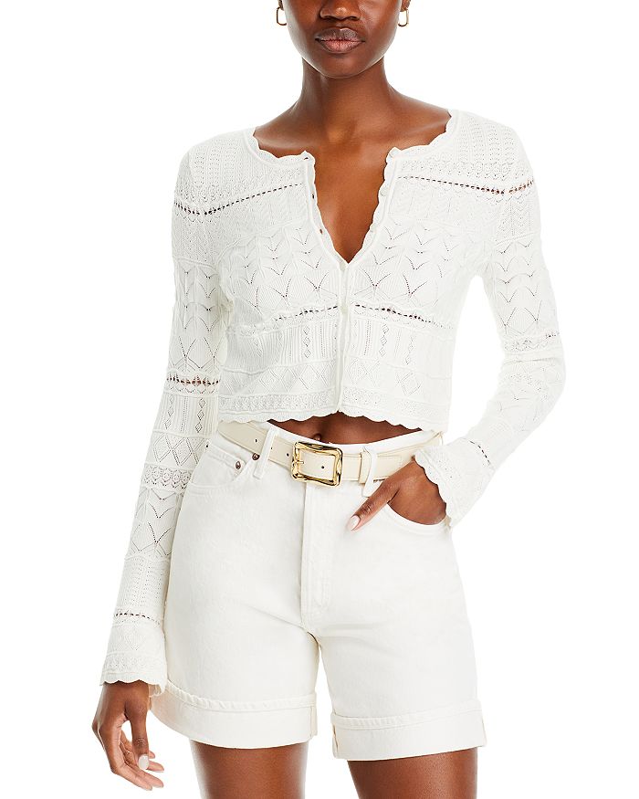 Leda Cardigan White Vanilla - LoveShackFancy