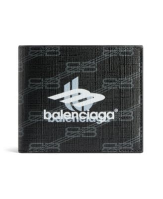 Balenciaga Signature Square Folded Coin Wallet Bb Monogram Coated
