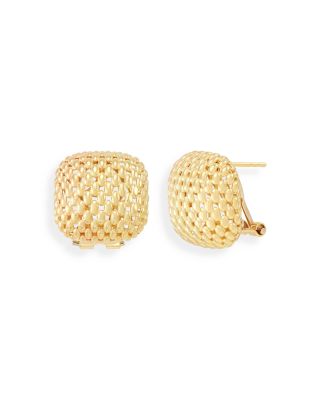 Bloomingdale's Fine Collection 14K Yellow Gold Mesh Square Earrings