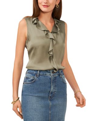 VINCE CAMUTO - Sleeveless Ruffle Top